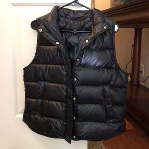 J. Crew sz L black puffer vest